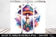 Watercolor Magical Celestial Mushroom Clipart Product Image 2