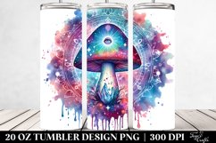 Watercolor Magical Celestial Mushroom Clipart Product Image 2