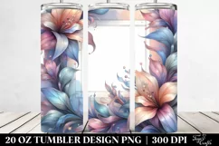 Abstract Pastel Lobelia Retro Frame Tumbler Product Image 2