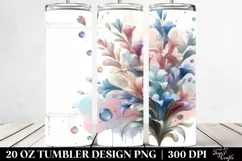 Abstract Pastel Lobelia Retro Frame Tumbler Product Image 2