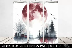 Washed Halloween Blood Moon | 20 oz Tumbler Product Image 2