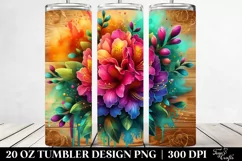 Colorful Rhododendron on Wooden Background | 20 oz Tumbler Product Image 2