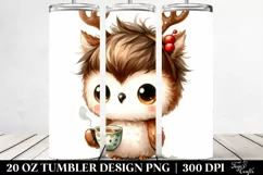 Cute Owl with Festive Accessories PNG Product Image 2