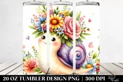 Cartoon-Style Snail | Tshirt|Tumbler|Mug|Clipart Product Image 2