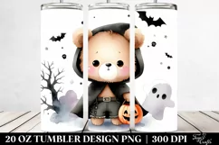 Spooky Baby Bear in Halloween PNG Product Image 2