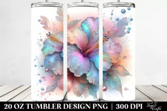 Abstract Shiny Hibiscus Clipart, High-Res 20 Oz Tumbler Product Image 2
