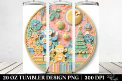 Colorful Monkey Christmas Clipart, High-Res 20 Oz Tumbler Product Image 2