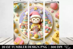 Colorful Monkey Christmas Clipart, High-Res 20 Oz Tumbler Product Image 2