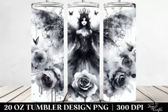 Washed Watercolor Gothic Fairy | Tshirt|Tumbler|Mug|Clipart Product Image 2