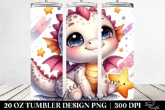 Smiling Baby Dragon on Star 20 Oz Tumbler Product Image 2