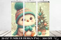 Retro Baby Peacock with Christmas Tree 20 Oz Tumbler Product Image 2