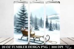 Washed Watercolor Sled 20 Oz Tumbler Product Image 2