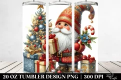 Detailed Christmas Gnome Clipart, Transparent 20 Oz Tumbler Product Image 2