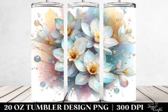 Abstract Pastel Narcissus in Material. 20 Oz Tumbler Design Product Image 2