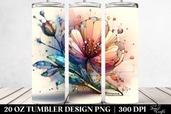 Abstract 3D Wooden Stained Sweet Pea | 20 oz Tumbler Product Image 2