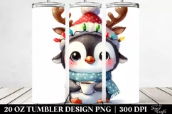 Baby Penguin with Tea Cup PNG Product Image 2
