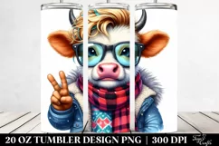 Winter Cow with Goofy Smile PNG Product Image 2