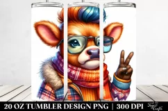 Winter Cow with Goofy Smile PNG Product Image 2
