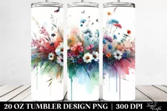 Colorful Wild Flowers Horizontal Frame | 20 oz Tumbler Product Image 2
