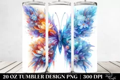 Vibrant Ice Butterfly | 20 oz Tumbler Product Image 2
