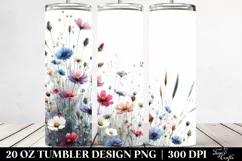 Watercolor Wild Flowers | 20 oz Tumbler Product Image 2