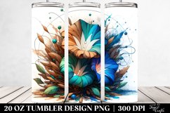 Abstract Stained Morning Glory | 20 oz Tumbler Product Image 2
