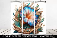 Abstract Stained Morning Glory, 20 Oz Tumbler Product Image 2