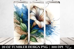 Abstract Stained Morning Glory | 20 oz Tumbler Product Image 2