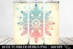 Retro Snowflake Watercolor | 20 oz Tumbler Product Image 2