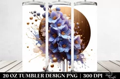 Abstract Glossy Delphinium | 20 oz Tumbler Product Image 2