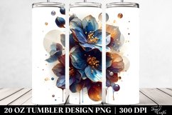 Abstract Glossy Delphinium | 20 oz Tumbler Product Image 2