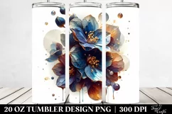Abstract Glossy Delphinium | 20 oz Tumbler Product Image 2
