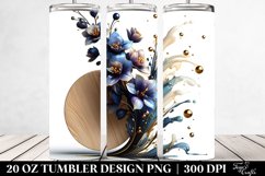 Abstract Glossy Delphinium | 20 oz Tumbler Product Image 2