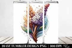Abstract Lilac Metallic | 20 oz Tumbler Product Image 2