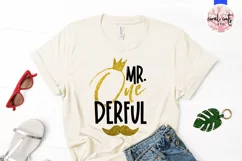 Mr One derful - Birthday SVG EPS DXF PNG Cutting File Product Image 2