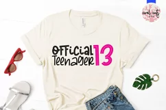 Official teenager 13 - Birthday SVG EPS DXF Product Image 2