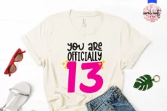You are officially 13 - Birthday SVG EPS DXF Product Image 2