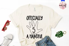 Officially 5 A handful - Birthday SVG EPS DXF PNG Product Image 2