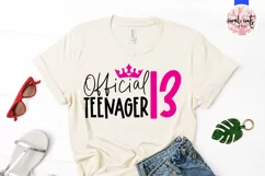 Official teenager 13 - Birthday SVG EPS DXF Product Image 2