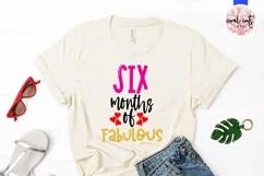 Six months of fabulous - Birthday SVG EPS DXF Product Image 2