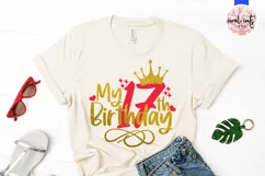 My 17th birthday - Birthday SVG EPS DXF PNG Cutting File Product Image 2