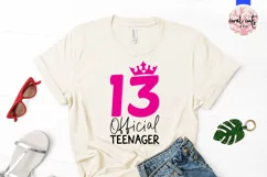 Official teenager 13 - Birthday SVG EPS DXF Product Image 2