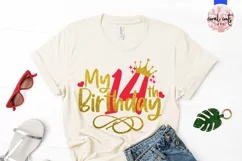 My 14th birthday - Birthday SVG EPS DXF PNG Cutting File Product Image 2