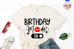 Birthday mode ON - Birthday SVG EPS DXF PNG Cutting File Product Image 2