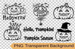Happy Halloween Pumpkin Printable Cut file Silhouette vector Product Image 2