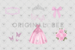 Princess Quinceañera Pink Clipart Product Image 3