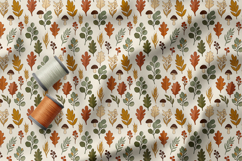 Autumn Oak Leaf Seamless Patterns Digital Paper Product Image 2