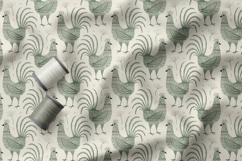 Rustic Rooster Seamless Pattern Collection Farmhouse Style Product Image 2