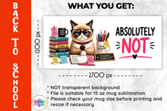 Grumpy Cat Teacher Mug Wrap Sublimation, Back to School PNG Product Image 2