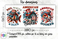 Patriotic Libbey Can Glass Wrap, 16 oz Can Glass Sublimation Product Image 2